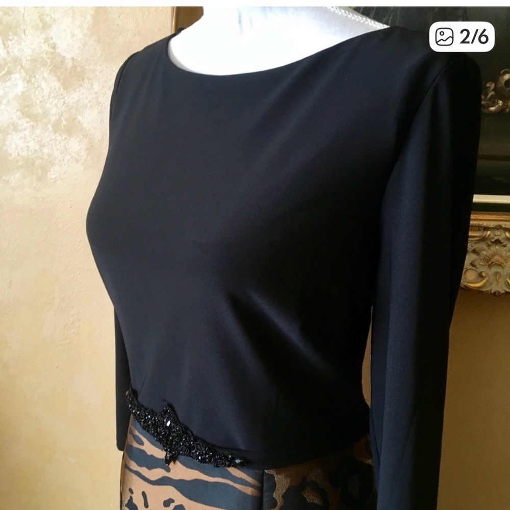 ELIZA J ANIMAL PRINT TRUMPET GOWN SIZE 12 ❤️ - Picture 4 of 4